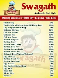 Swagath Authentic Nati Style menu 2