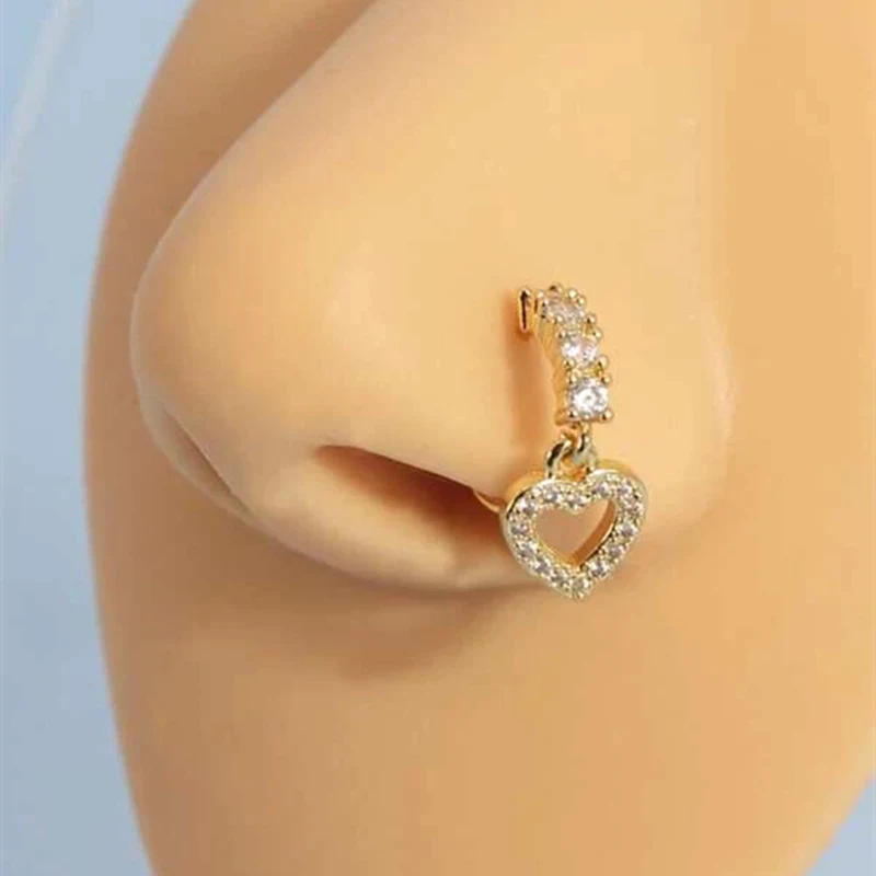 Title 3, Anneau de nez pendentif zircone cubique creux B...