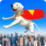 Cover Image of Скачать Flying Superhero Dog Hero City Rescue: Dog Games 15 APK