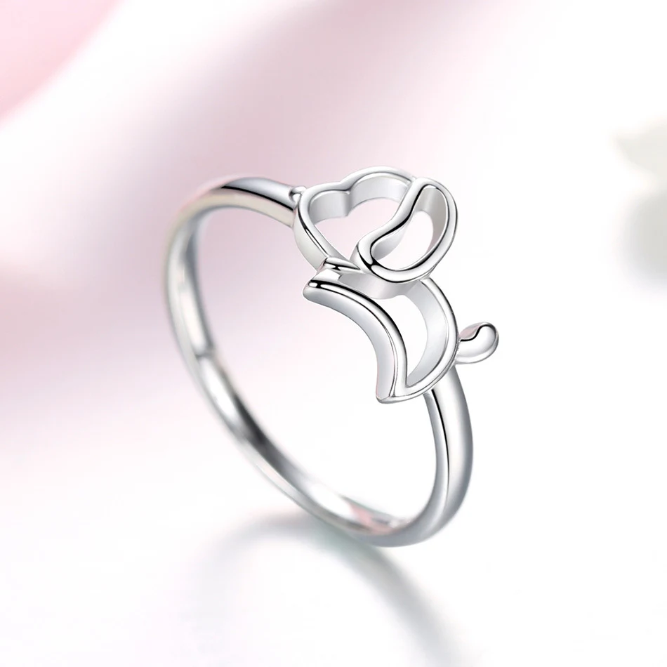 Dierenhond S925 sterling zilveren ring, een stijlvol en duurzaam accessoire voor hondenliefhebbers. Het perfecte cadeau voor elke gelegenheid.
