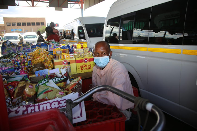 Makgatlela Mathiba, a snack vendor at the Polokwane taxi rank, said he was concerned at a lack of social distancing.