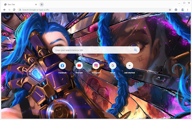 Jinx Arcane LoL Wallpapers New Tab