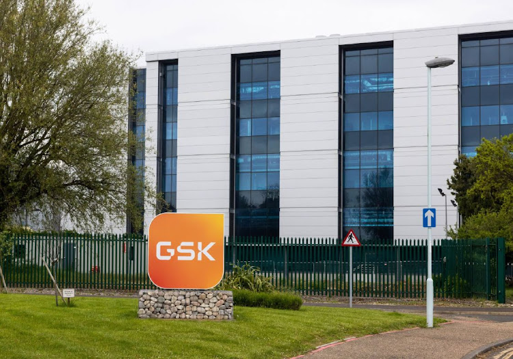 A sign outside a GSK facility in Worthing, UK, May 15 2023. Picture: CARLOS JASSO/BLOOMBERG