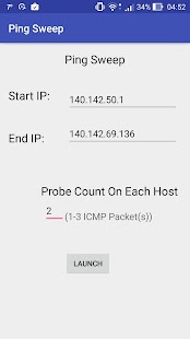 Ping Sweep - náhled