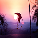 Skateboard Sunset Insider New Tab