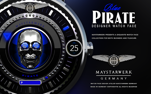Free Download Blue Pirate Watch Face APK