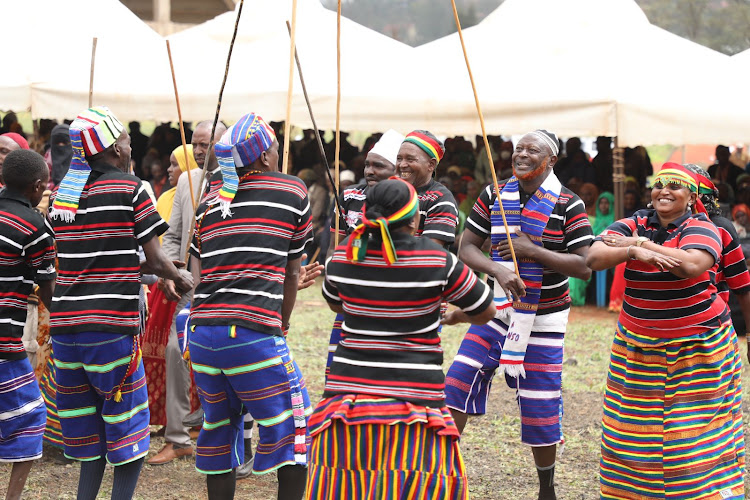 Traditional dancers entertained the guest during Jamhuri day celebration.