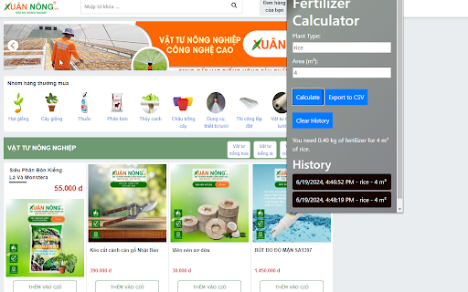 Fertilizer Calculator - Xuân Nông
