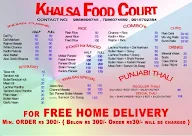 Khalsa Food Court menu 1