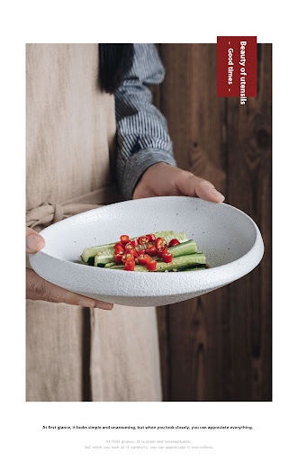 Title 2, Creative Cold Dish Ceramic Salad Bowl for Busin...