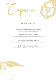 Caprice menu 2