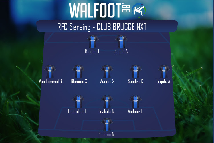 Composition Club Brugge NXT | RFC Seraing - Club Brugge NXT (02/10/2020)