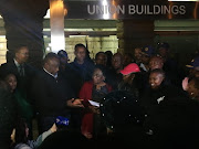 #TotalShutdown marchers meet with President Cyril Ramaphosa at the Union Buildings.