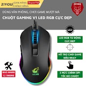 Chuột Máy Tính, Mouse Vi Tính Ziyou V1 Led Rgb, Sử Dụng Công Nghệ Chuột Quang Mới, Dpi 4000, Chơi Game Dùng Văn Phòng