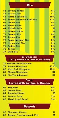 N P Iyer Kitchen menu 2