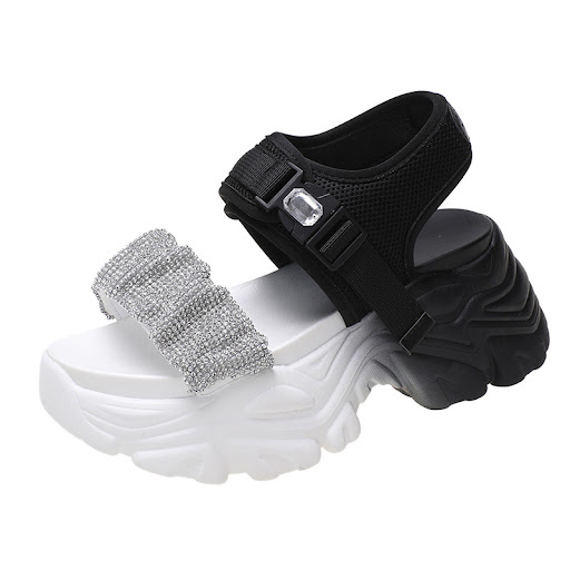 Title 4, Rhinestone High-Heeled Casual Sports Roman Shoe...