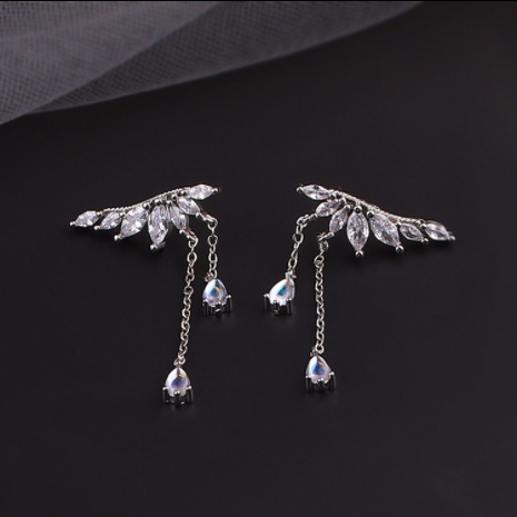 Title 2, Wings Water Drop Tassel Ear Studs Niche Design ...