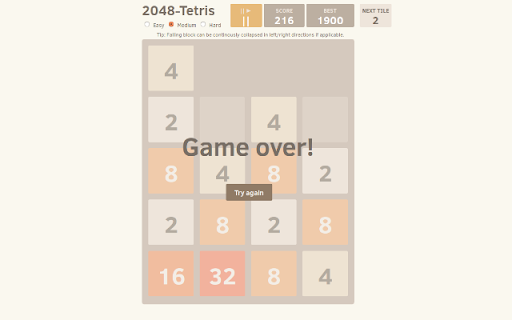 2048 Tetris Offline Game