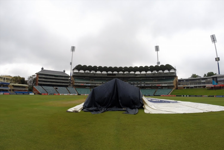 General view of pitch being prepared during the bizhub Highveld Lions media open day at Bidvest Wanderers Stadium on November 12, 2014 in Johannesburg, South Africa.