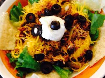 Smoked Pork Taco Salad