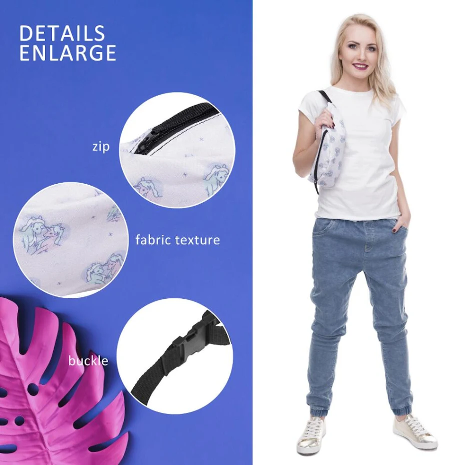 Pochetes Femininas 3D Impressas com Zíper Bolsas Transversais de Ombro e Peito Bolsas de Mão Funcionais e Modernas