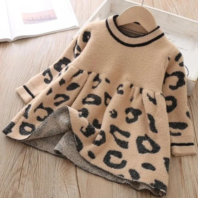 Title 5, Leopard mink jurk voor dames, luxueuze jas-look...