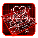 Download Neon Red Heart Keyboard Theme Install Latest APK downloader