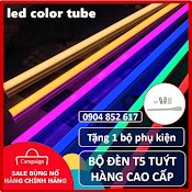 Đèn Led Neon Tuýp Quay Tiktok Led Thanh Nhiều Màu T5 Liền Máng Dài 30/60/90/120 Cm, Màu Xanh Lá, Xanh Dương, Hồng, Đỏ