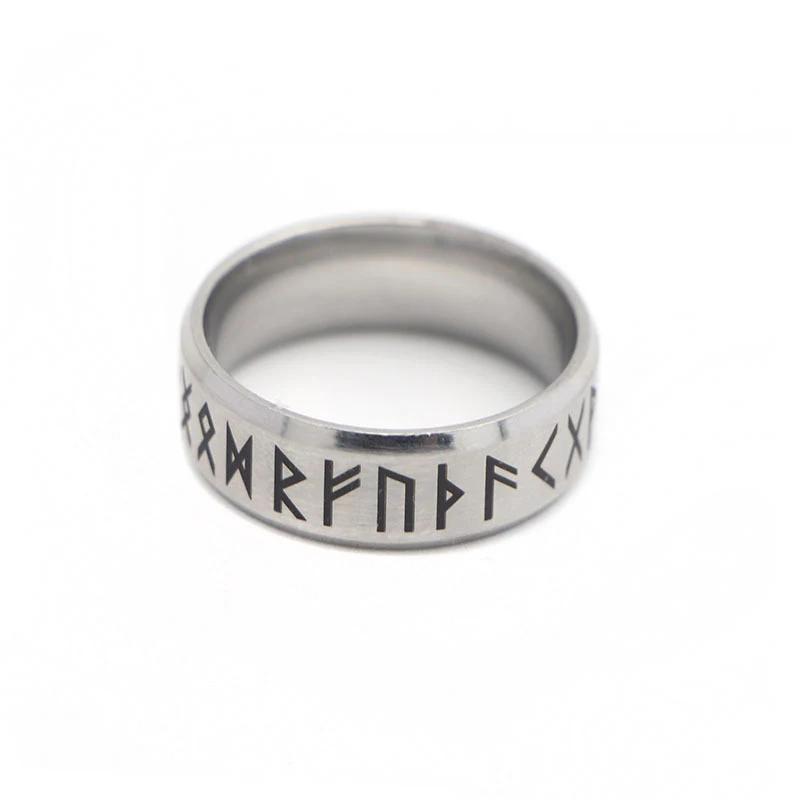 Title 7, Bague en acier inoxydable simple et personnalis...