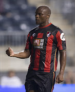 Tokelo Rantie #9 of AFC Bournemouth reacts after a goal in the second half in the friendly match against the Philadelphia Union on July 14, 2015 at the PPL Park in Chester, Pennsylvania. AFC Bournemouth defeated the Philadelphia Union 4-1.