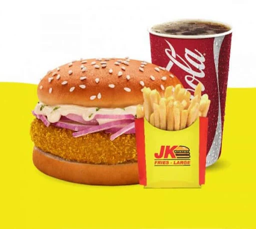 Mumbai Burger + Fries + Coke (300 Ml)