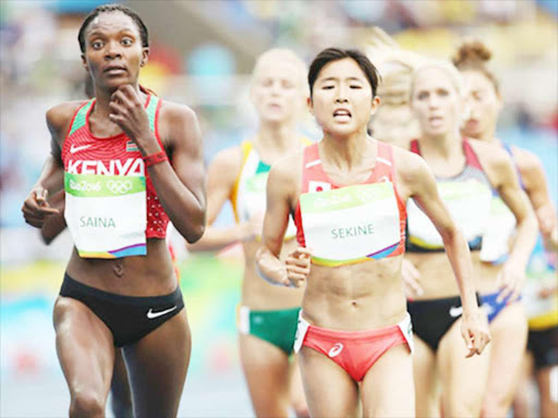 Betsy Saina leads in a past race