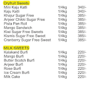 Kanha Sweets Snacks Farsan & Dry Fruits menu 3