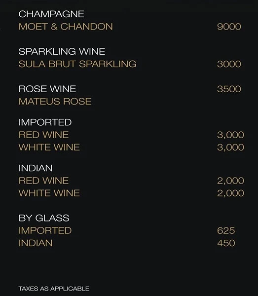 Flluid - Mosaic Hotels menu 