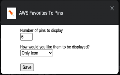 AWS Favorites To Pins