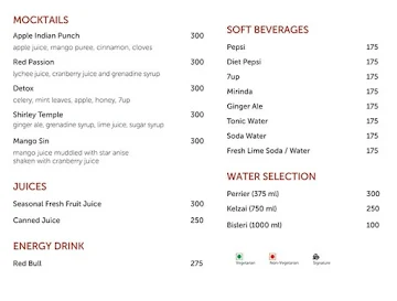 Rhapsody - Courtyard by Marriott menu 