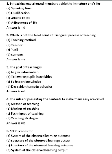 Deputy DEO HeadMaster Test Preparaton Papers 2019