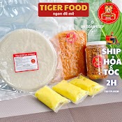 Combo Khủng 1Kg Bánh Tráng Phơi Sương + Dẻo Tôm + Muối Tôm Hành Phi + Bơ Béo - Ăn Là Mê - Tiger Food