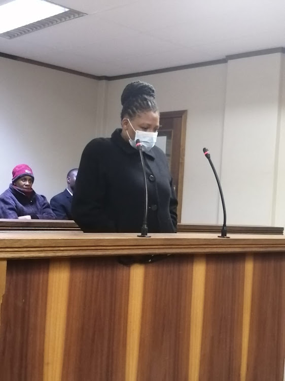 Former church treasurer Lady Memory Motsika in court.