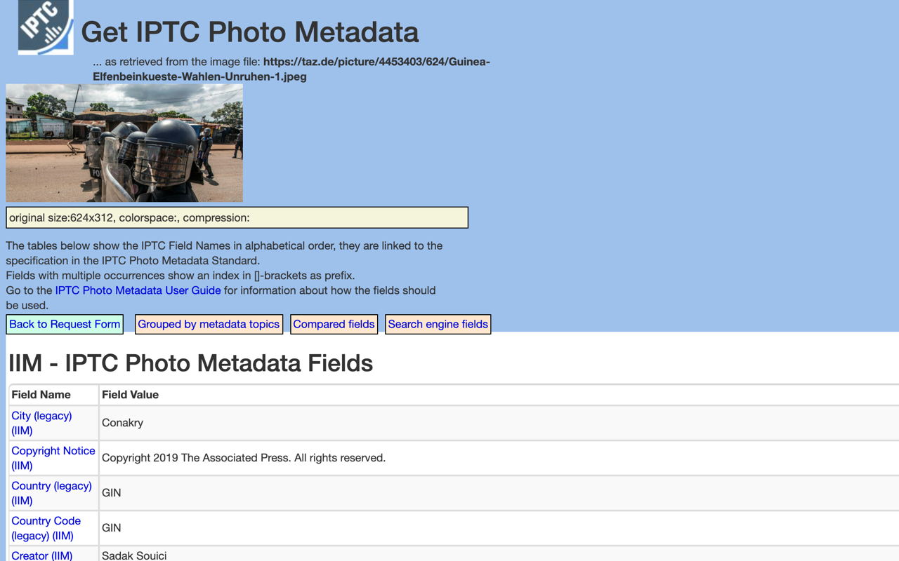 IPTC Photo Metadata inspector Preview image 1