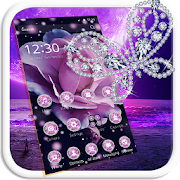 Purple Flower Diamond Butterfly Theme 1.1.5 Icon