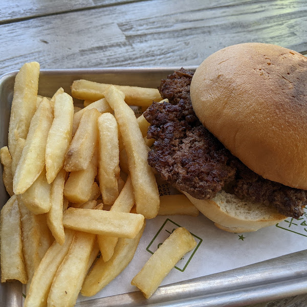 Plain Cheeseburger with Fries