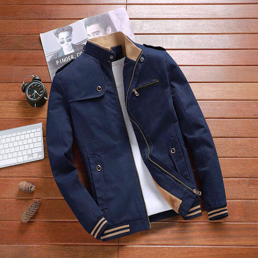 Title 6, Korean Style Stand-Up Collar Plus Size Cotton J...
