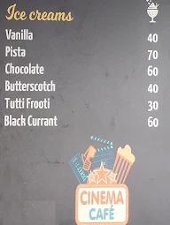 Cinema Cafe menu 2