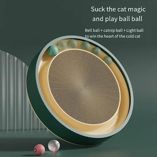 Round Cat Scratching Board Anti Cat Scratcher with Ball Pet Cat Toys Funny Sharpen Nails Scraper Can Replace Nest For Ca