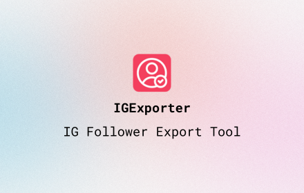 IGExporter - IG Follower Export Tool small promo image