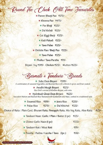 It's Mirchi - Ramee Guestline Hotel menu 