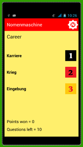 N-Maschine Learn german nouns and grammar