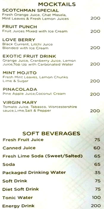 Scotchman menu 