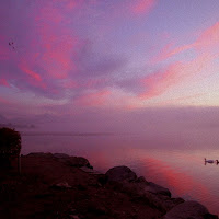 Alba sul lago di 